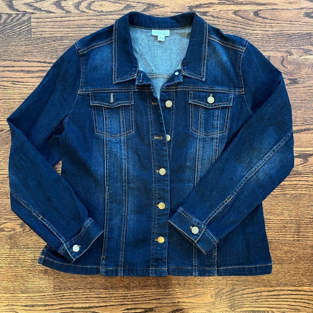 J. Jill Dark Blue Denim Jacket